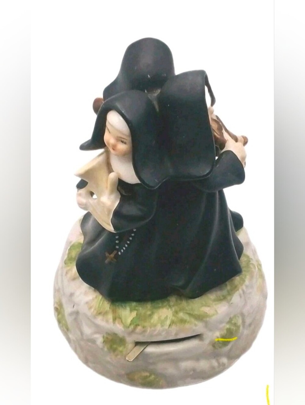 Vintage Japan Singing Nuns Working Rotating Music Box Catholic MCM Figurine